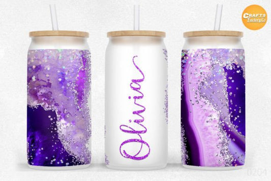 PURPLE MARBLE WITH CUSTOM NAME