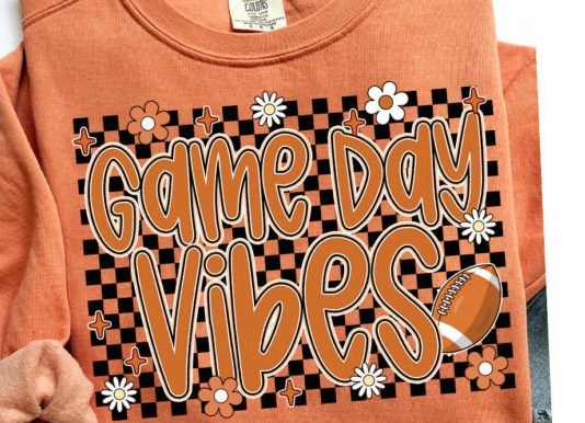 CHECKERED GAME DAY VIBES WITH DAISIES