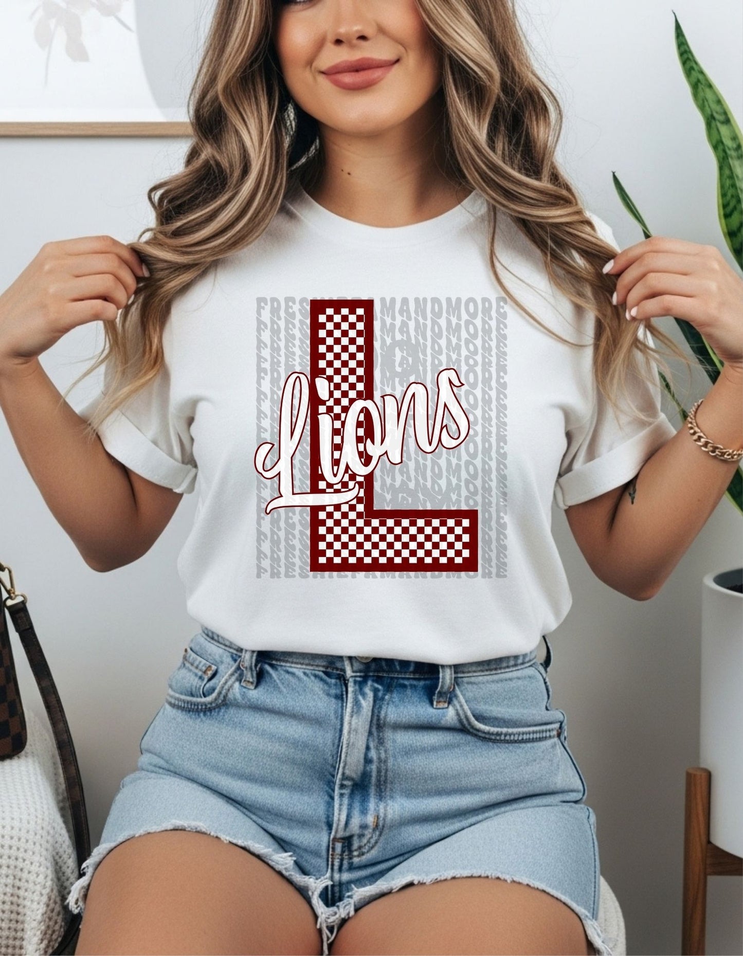 Checkered L/Lions **FF&M CUSTOM DESIGN**