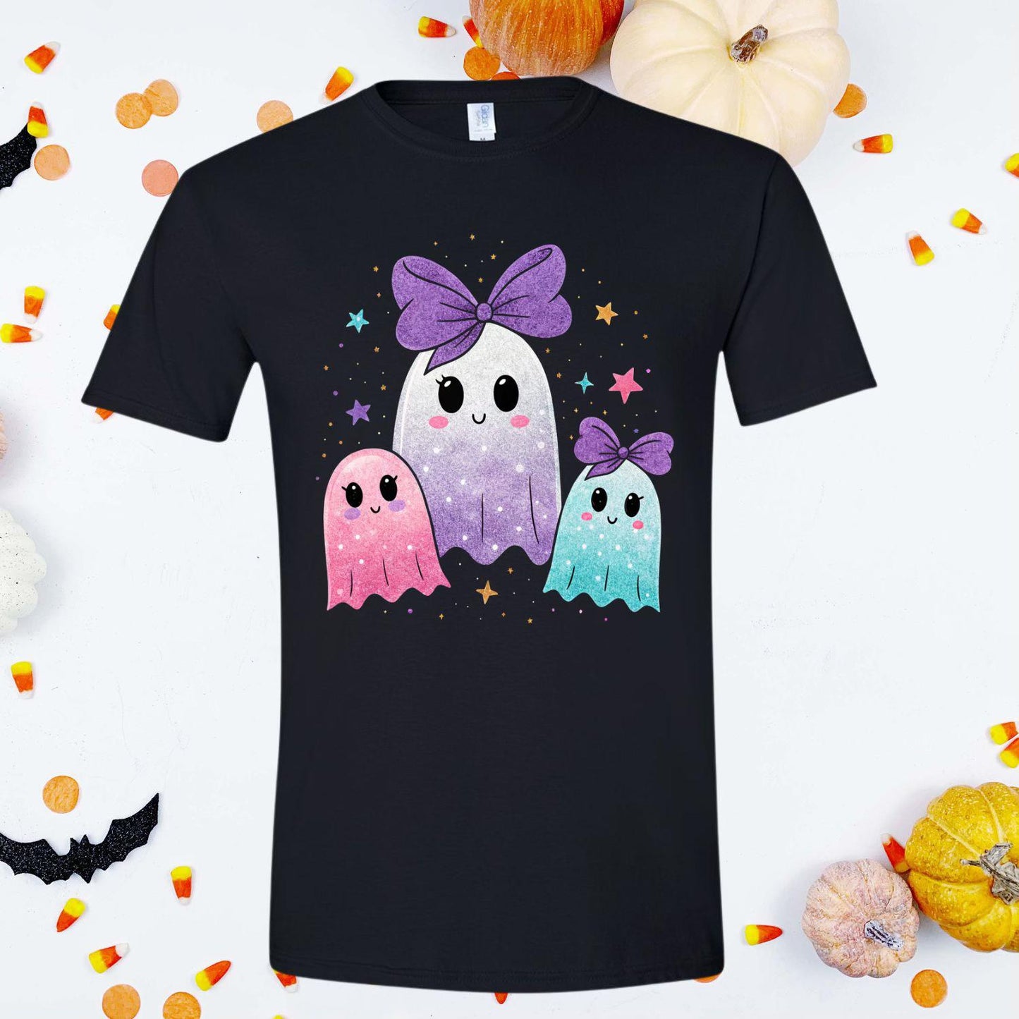 COLORFUL GHOSTS WITH BOWS