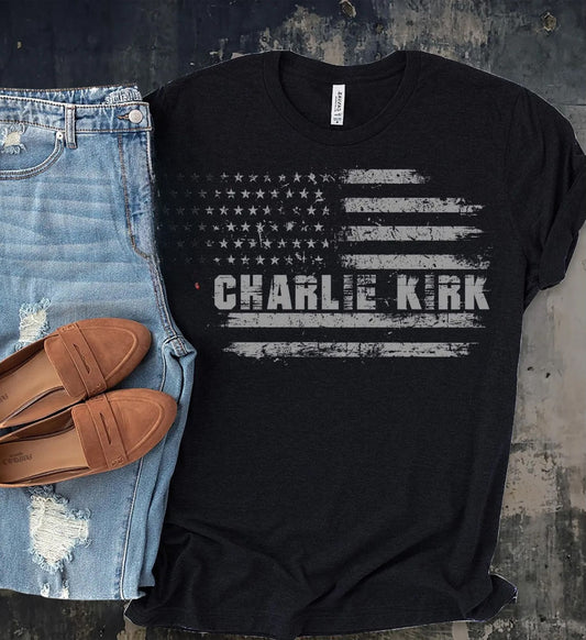 CHARLIE KIRK AMERICAN FLAG