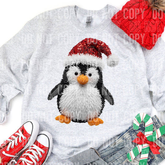FAUX YARN PENGUIN WITH HAT