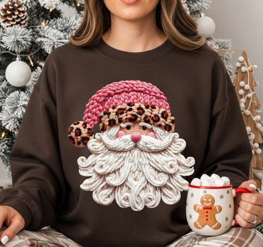 FAUX YARN CHEETAH SANTA