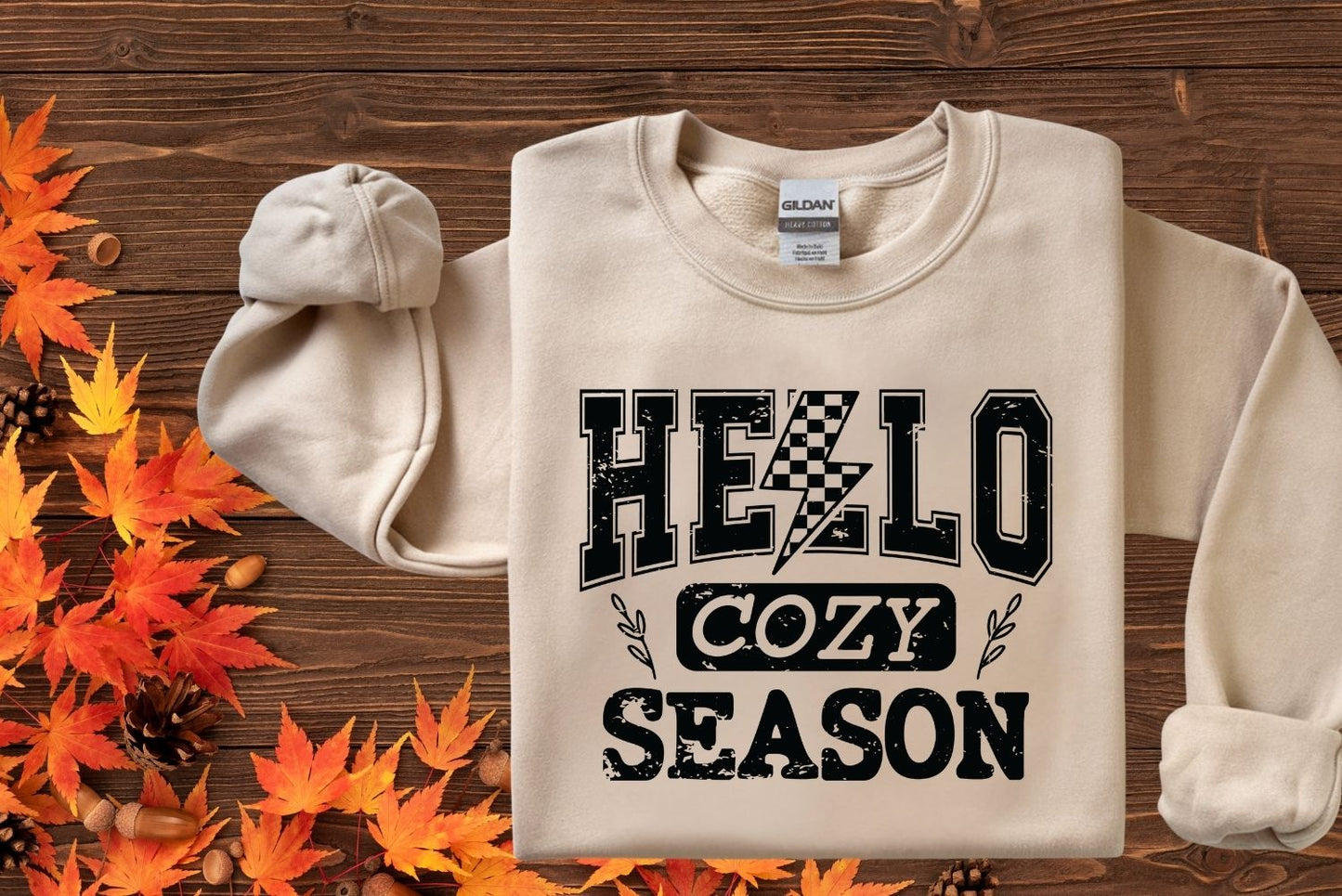 CHECKERED HELLO COZY SEASON
