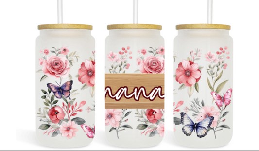 NANA WITH FLOWERS & BUTTERFLIES