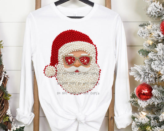FAUX YARN SANTA WITH SUNGLASSES