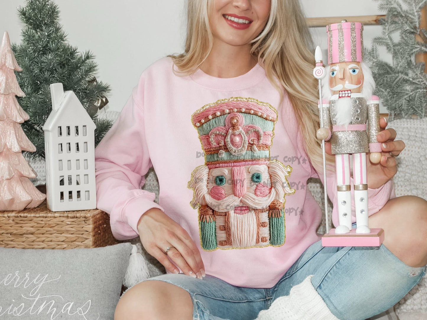 FAUX YARN NUTCRACKER