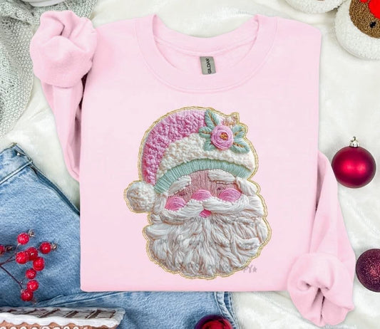 FAUX YARN PINK SANTA