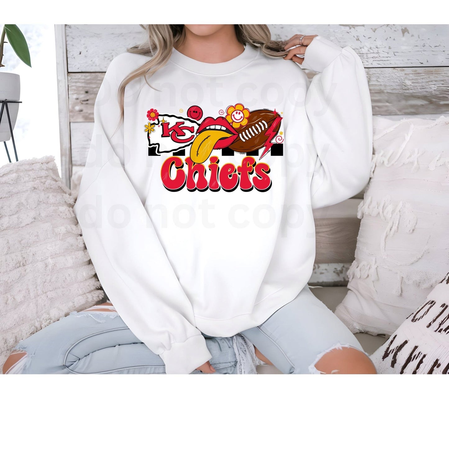 YOUR TEAM CHECKERED FOOTBALL