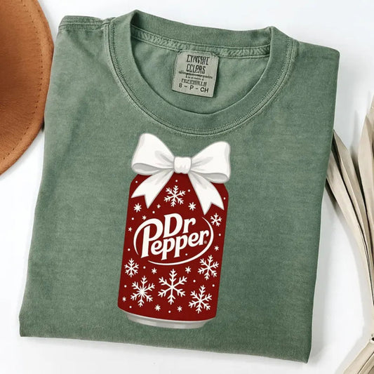 DR PEPPER SNOWFLAKE CAN WITH WHITE BOW