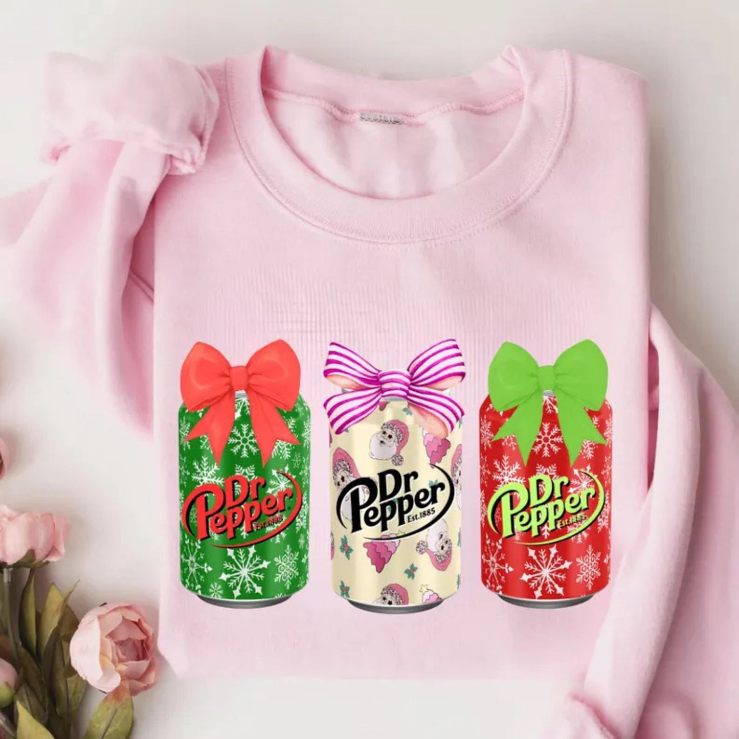 DR PEPPER SNOWFLAKE CANS WITH BOWS
