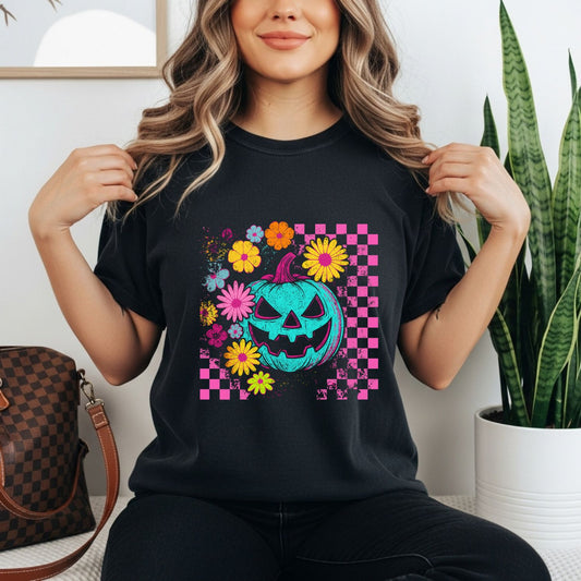 NEON CHECKERED PUMPKIN
