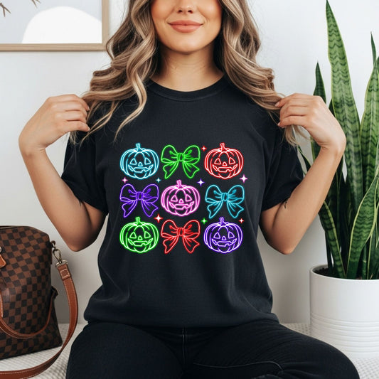 NEON BOWS & PUMPKINS