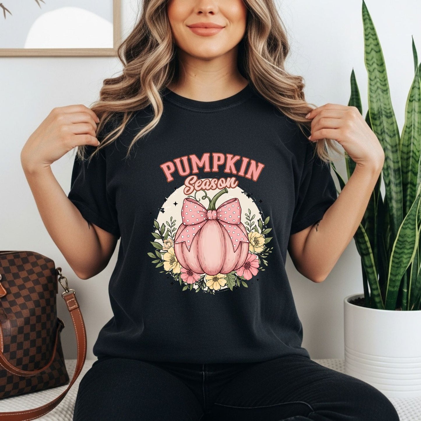 PINK PUMPKIN BOW