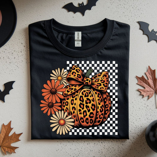 CHECKERED LEOPARD FALL PUMPKIN