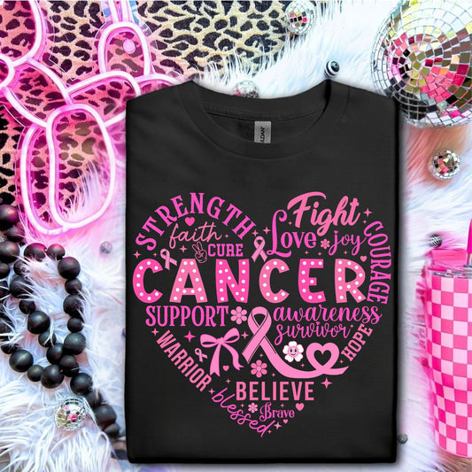 PINK CANCER HEART