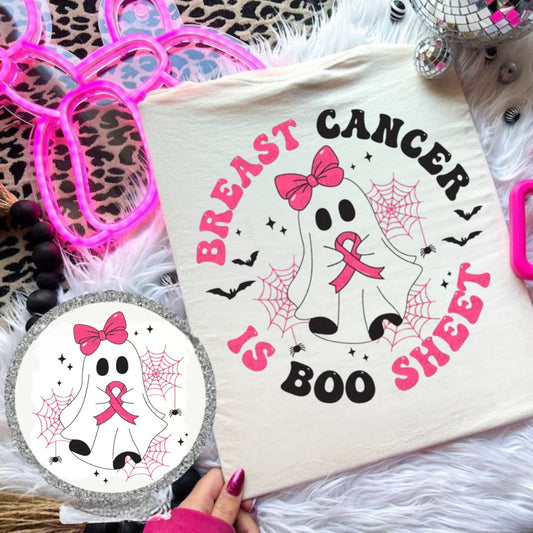 BREAST CANCER IS BOO SHEET FRONT/BACK DESIGN