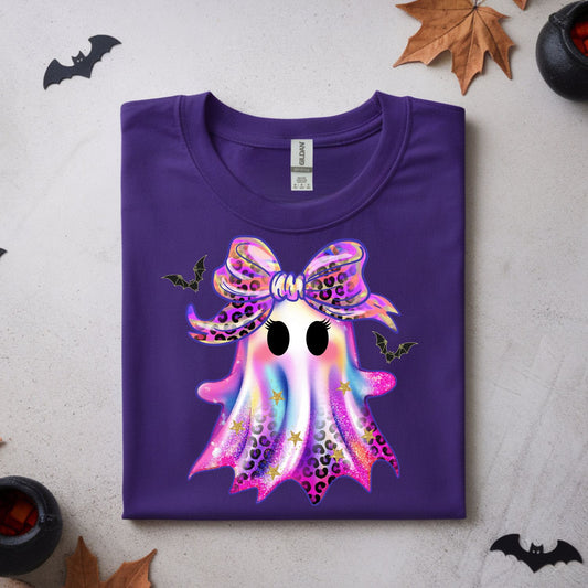 IRIDESCENT GHOST WITH LEOPARD PRINT