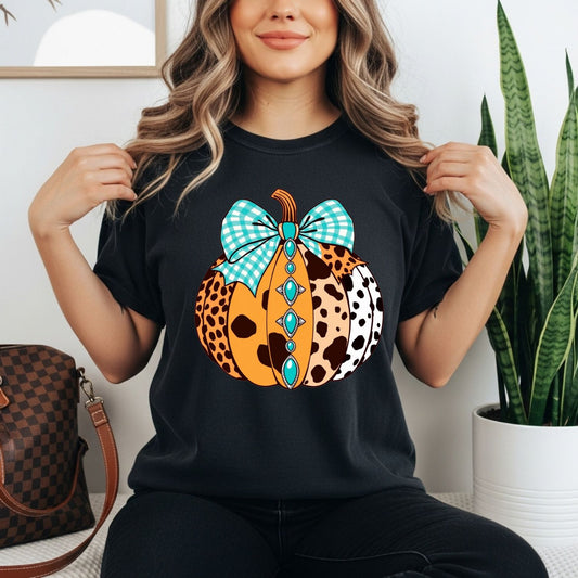 TURQUOISE COW PUMPKIN