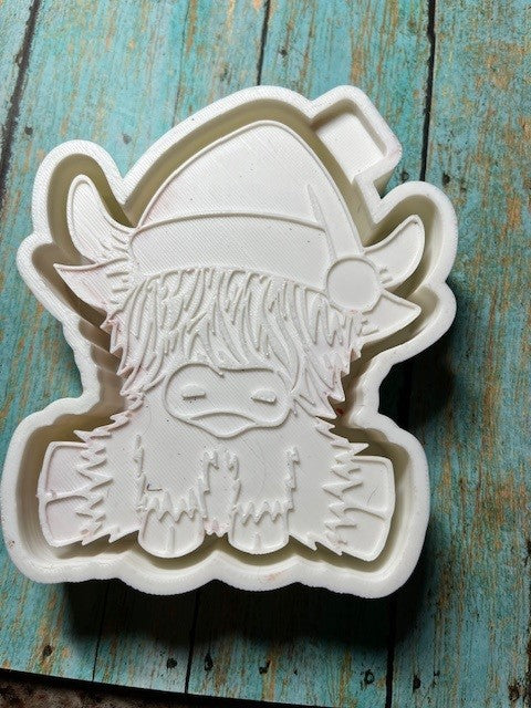 HIGHLAND COW W/HAT - Freshie Mold