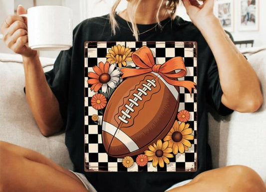 CHECKERED FOOTBALL FLORAL