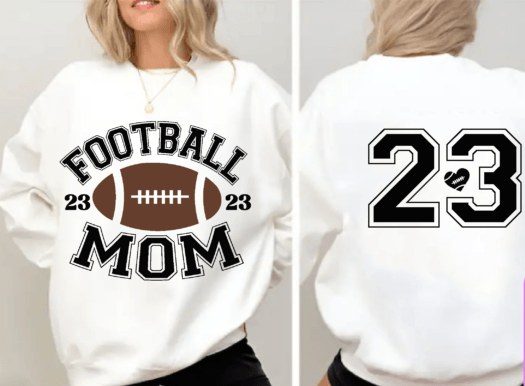 FOOTBALL MOM NUMBER ON BACK