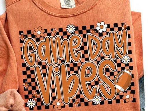 CHECKERED GAME DAY VIBES WITH DAISIES