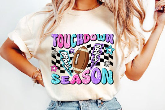 COLORFUL CHECKERED TOUCHDOWN SEASON