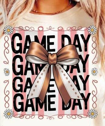 PREPPY GAME DAY STACKED W/ BOW