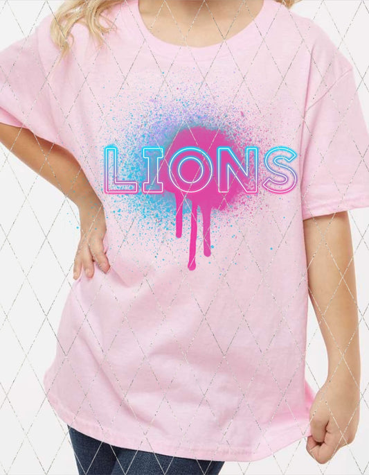 Ennis Lions Paint Splash Drip