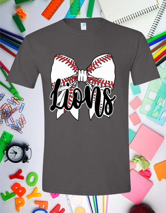 Lions Baseball Bow