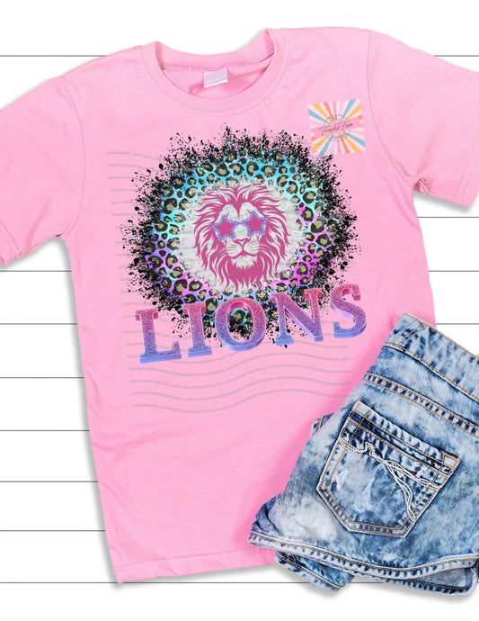 LIONS WITH PINK LIONHEAD **FF&M CUSTOM DESIGN**