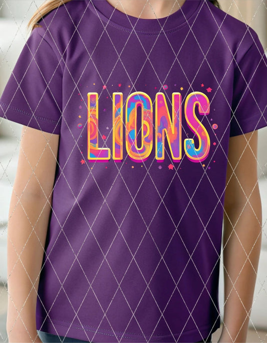 Colorful Lions