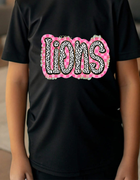 Checkered outlined Lions