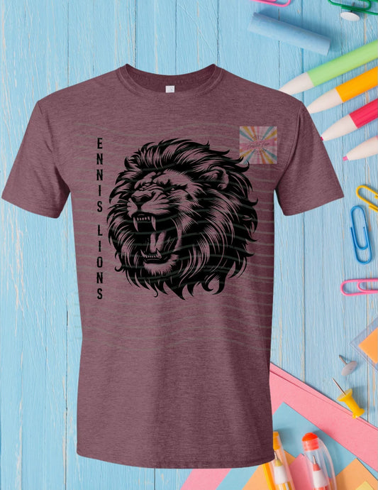 Ennis Lions with Roaring Lion **FF&M CUSTOM DESIGN**