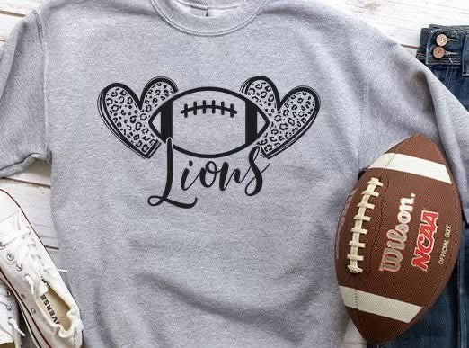 Lions with Football Cheetah hearts