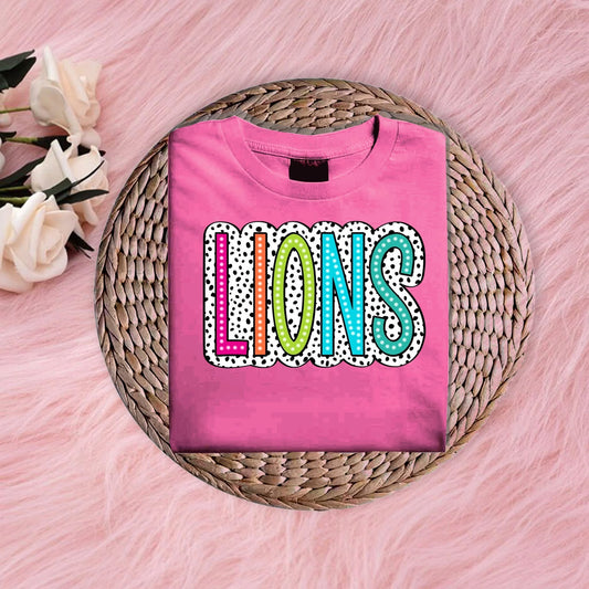 Lions with White Dalmatian Background
