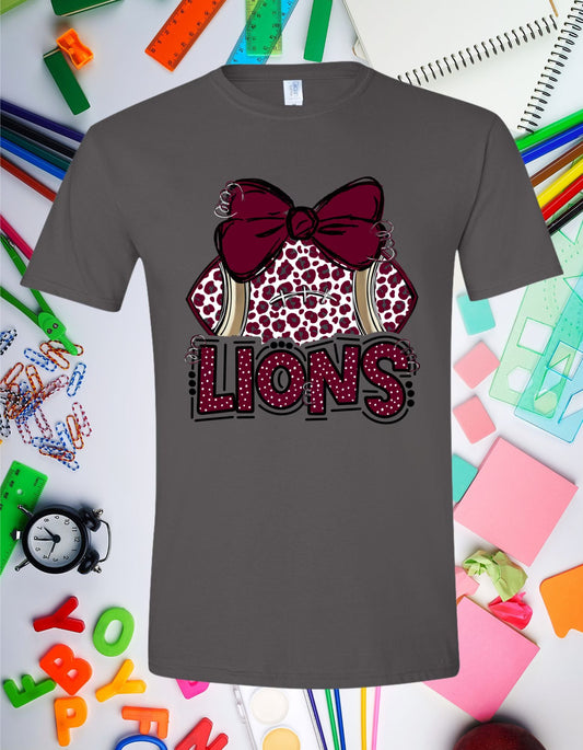Lions Football Bow