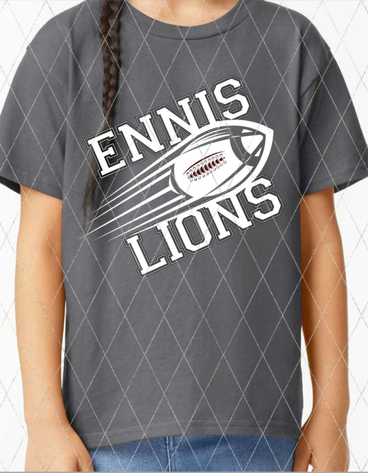 Ennis Lions flying Football