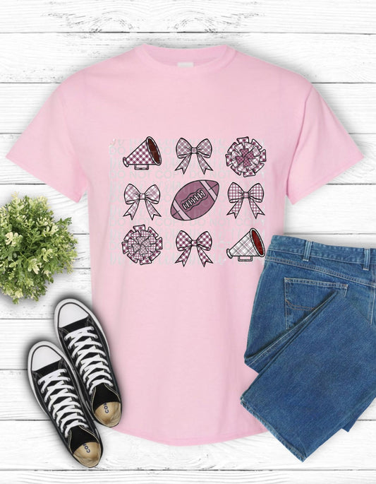 Maroon & Pink Football/Cheer **FF&M CUSTOM DESIGN**