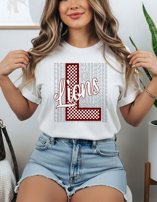 Checkered L/Lions **FF&M CUSTOM DESIGN**