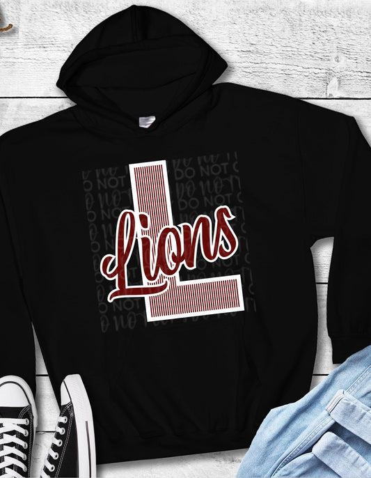 Maroon & White Striped L/Lions **FF&M CUSTOM DESIGN**