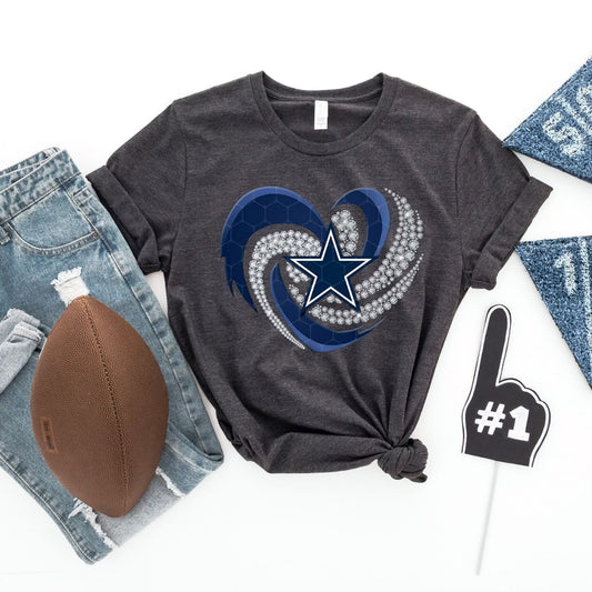 COWBOYS SWIRL HEART