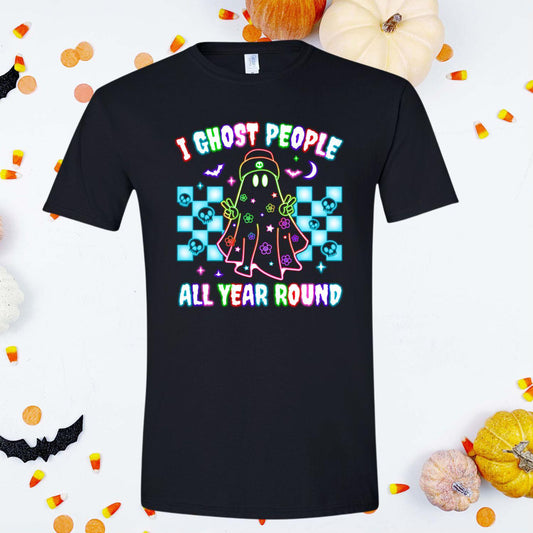 NEON CHECKERED I GHOST PEOPLE ALL YEAR ROUND