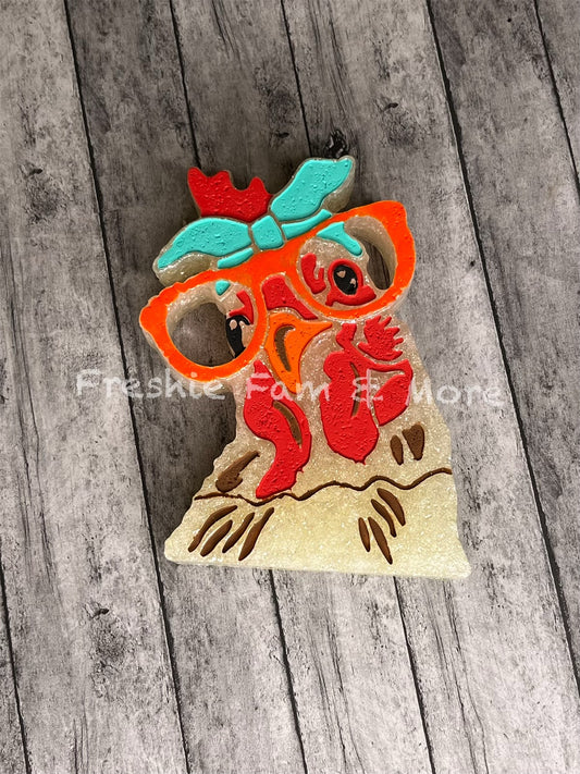 ROOSTER WITH GLASSES