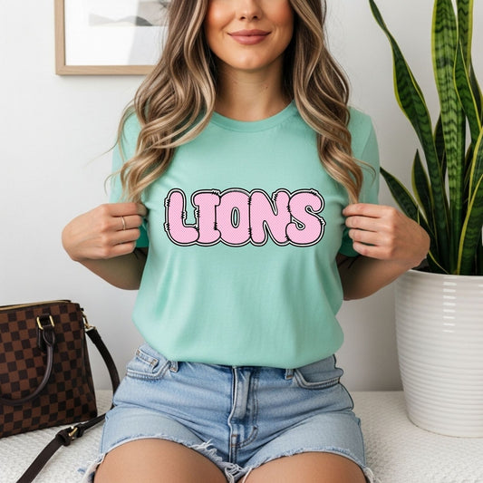 Pink Doodle Lions