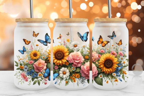 SPRING FLOWER & BUTTERFLIES