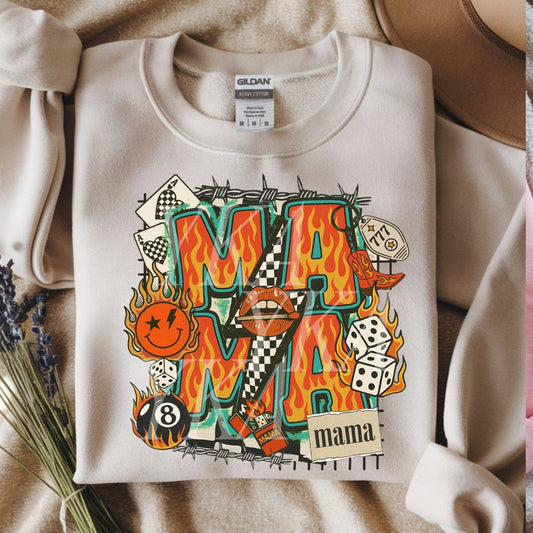 RETRO MAMA FIRE & CHECKER