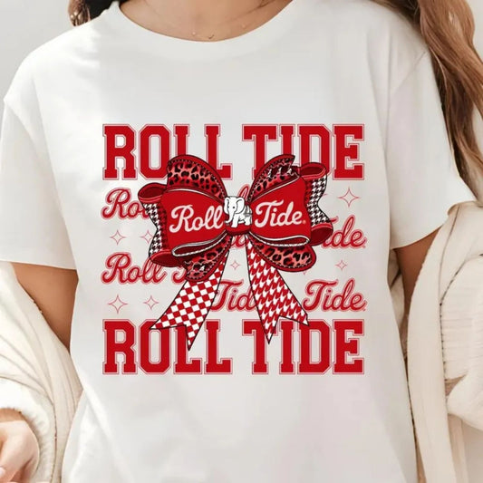 ROLL TIDE BOW CHECKERED