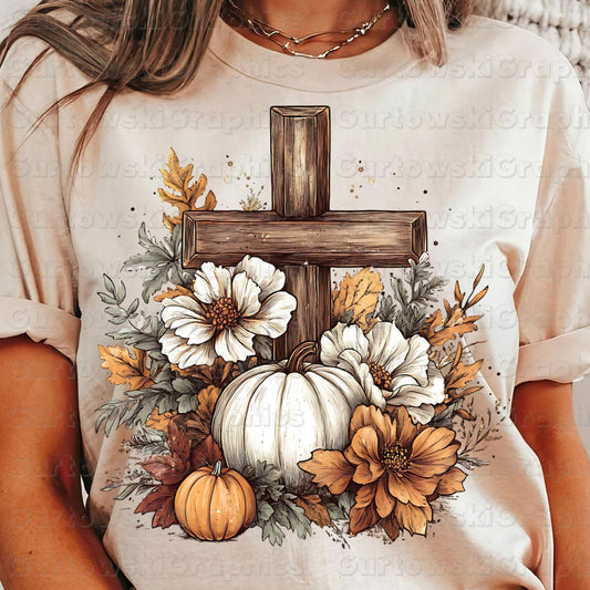CROSS FLORAL PUMPKIN